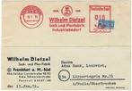 Briefkaart januari 1951 Duitsland, Postzegels en Munten, Brieven en Enveloppen | Buitenland, Briefkaart, Verzenden