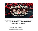 Ticket zundays, Tickets en Kaartjes, Twee personen