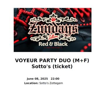 Ticket zundays beschikbaar voor biedingen