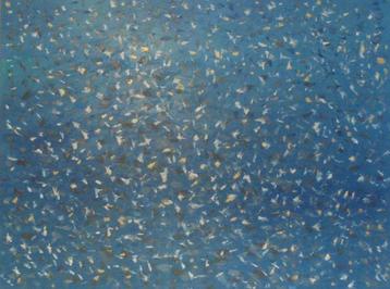 olieschilderij abstract: blue ocean 2 (60x80) beschikbaar voor biedingen