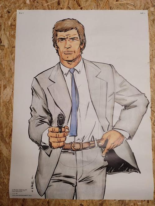 Vintage Police Shooting target/schietschijf William Vance, Verzamelen, Posters, Zo goed als nieuw, Ophalen of Verzenden
