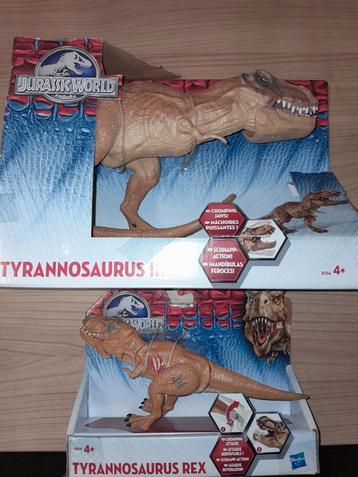 Jurassic World 2x Tyrannosaurus Rex Hasbro groot en klein beschikbaar voor biedingen