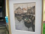 GESIGNEERD ROGER HEBBELINCK DE STAD IS BERG OP ZOOM, Antiek en Kunst, Ophalen of Verzenden