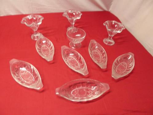 Lot de coupe a glace / dessert, Verzamelen, Glas en Drinkglazen, Zo goed als nieuw, Overige typen, Ophalen of Verzenden