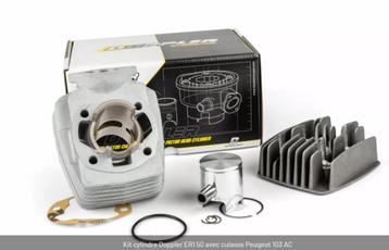 kit cilinder/cilinderkop doppler er1 50cc peugeot 103, Ophalen of Verzenden, Zo goed als nieuw, Cilinder, Peugeot