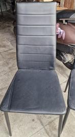 Gratis 4 stoelen, Huis en Inrichting, Ophalen, Overige materialen, Gebruikt, Zwart