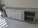 Buffet gris avec portes coulissantes en verre, 200 cm ou plus, Moins de 100 cm, Verre, Enlèvement