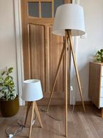 Vloerlamp - Gemaakt door schrijnwerker, Huis en Inrichting, Ophalen, Zo goed als nieuw, Hout