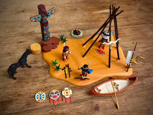 Playmobil indianen kamp set 4012, Kinderen en Baby's, Speelgoed | Playmobil, Zo goed als nieuw, Complete set, Ophalen of Verzenden
