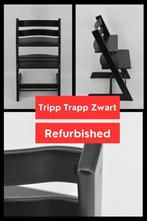 Zwart | Stokke Tripp Trapp trip trap triptrap kinderstoel, Verzenden, Zo goed als nieuw, Meegroeistoel, Stoelverkleiner