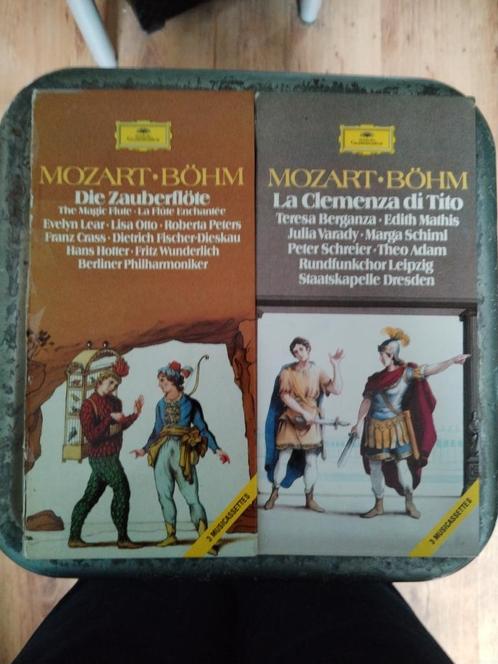 Mozart cassette pakket (2 boxen), Cd's en Dvd's, Cassettebandjes, Origineel, Klassiek, 2 t/m 25 bandjes, Met bewaardoos, rek of koffer