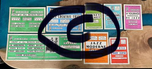 Hot Club of Belgium, Jazz, posters, brochures 1955-56, Verzamelen, Posters, Ophalen of Verzenden
