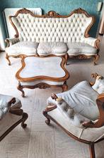 Grote barok salon in leder, Antiek en Kunst, Ophalen