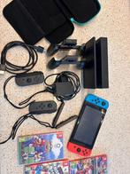 nintendo switch met toebehoren en spellen, Games en Spelcomputers, Ophalen, Gebruikt, Met games, Switch Original