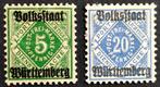 Württemberg 1919, Timbres & Monnaies, Timbres | Europe | Allemagne, Autres périodes, Enlèvement ou Envoi