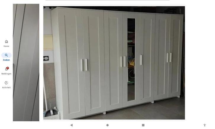 Kleerkast brimnes, Huis en Inrichting, Kasten | Kleerkasten, Zo goed als nieuw, 150 tot 200 cm, 200 cm of meer, 25 tot 50 cm, Met deur(en)