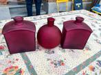 Paars/bordeaux set vaasjes, Maison & Meubles, Accessoires pour la Maison | Vases, Comme neuf, Enlèvement ou Envoi