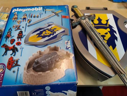 playmobil meeneem ridderburcht met schild en zwaard, Kinderen en Baby's, Speelgoed | Playmobil, Gebruikt, Complete set, Ophalen