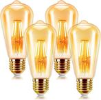 Ledlampen vintage 4 stuks Edison stijl GRATIS LEVERING, Huis en Inrichting, 30 tot 60 watt, RETRO, Nieuw, E27 (groot)