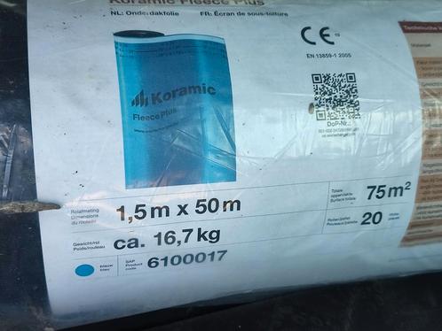 2 rouleaux d'écran de sous-toiture ( koramik fleece plus), Doe-het-zelf en Bouw, Isolatie en Afdichting, Zo goed als nieuw, Ophalen