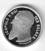 België: 2 frank 1904 FR in zilver ( PROOF) + MEDAILLESLAG !, Postzegels en Munten, Verzenden, Zilver, Losse munt, Zilver