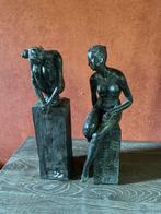 Twee bronzen beelden vrouwen, Antiquités & Art, Art | Sculptures & Bois, Enlèvement