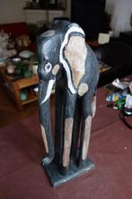 houten olifanten 10 eur (20 voor de drie stuks), Antiek en Kunst, Ophalen of Verzenden