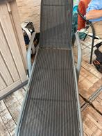 Zwart met fijne streep , aluminium is grijs, Tuin en Terras, Ligbedden, Ophalen, Zo goed als nieuw, Aluminium