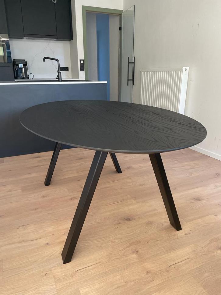 Eettafel in zwarte eik, sterk verlaagde prijs!, Maison & Meubles, Tables | Tables à manger, Comme neuf, 100 à 150 cm, 150 à 200 cm