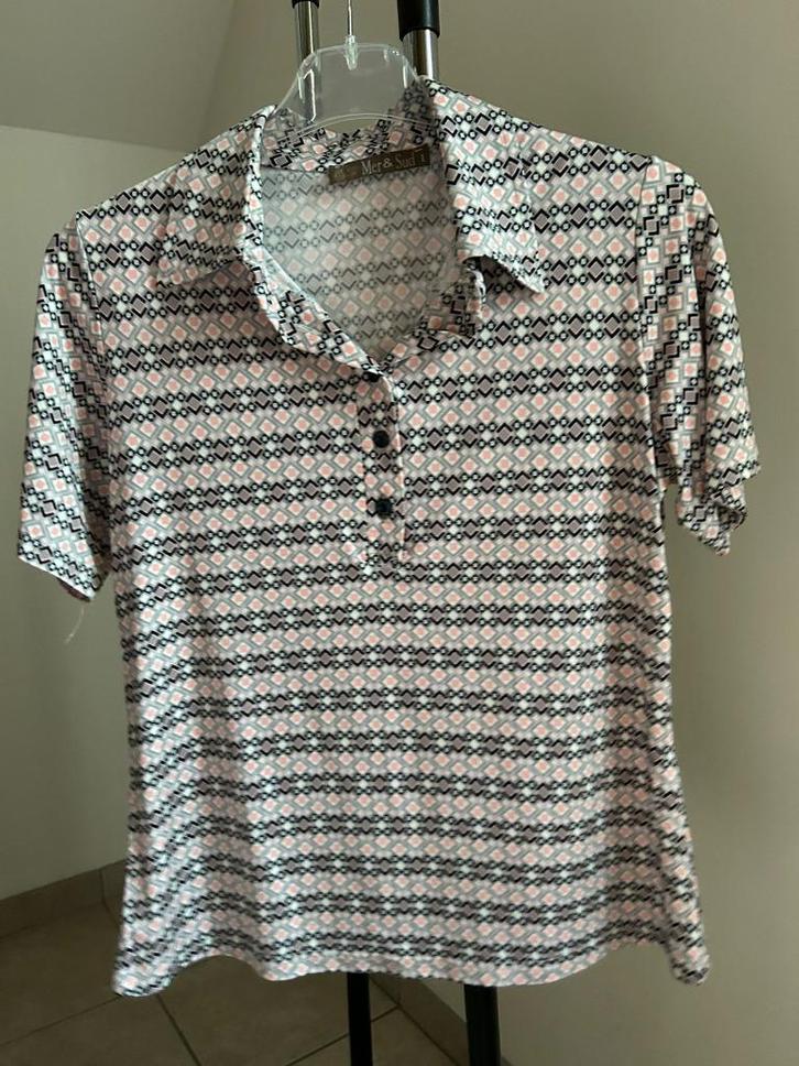 Bloezen korte mouw met kraagje (3 € / stuk), Kleding | Dames, Blouses en Tunieken, Zo goed als nieuw, Maat 36 (S), Ophalen