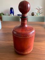 Fles bekleed in leder - made in Italy, Antiek en Kunst, Antiek | Glaswerk en Kristal, Ophalen of Verzenden
