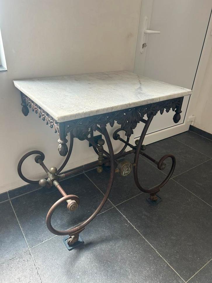 Prachtige zeldzame unieke beenhouwerstafel ruim 125 j oud, Antiek en Kunst, Antiek | Keukengerei, Ophalen