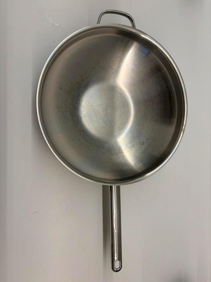 Demeyere wokpan 32cm, Huis en Inrichting, Keuken | Potten en Pannen, Zo goed als nieuw, Wok, Ophalen of Verzenden