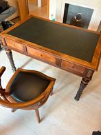 Antieke bureau/notaristafel + stoel, Antiek en Kunst, Ophalen