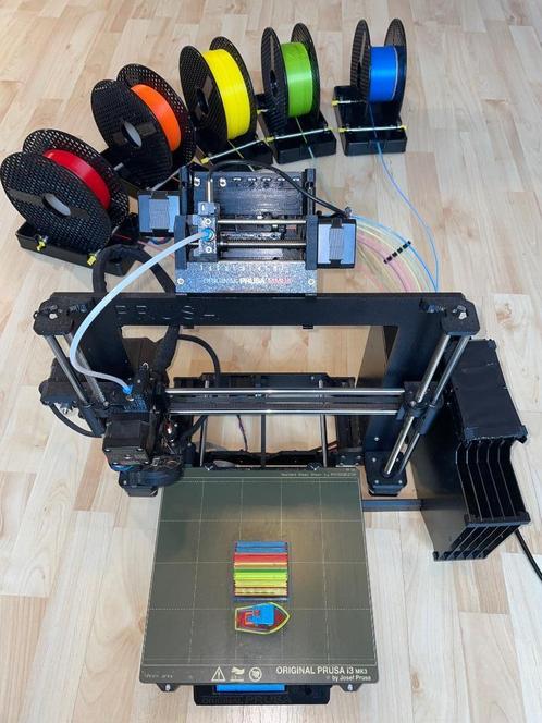 Prusa MK3S+ avec MMU3 - imprimante 3D, Informatique & Logiciels, 3D Imprimantes, Comme neuf, Enlèvement