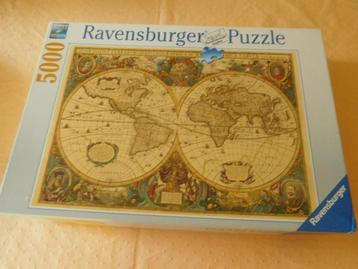 Puzzle Ravensburger de 5000 pièces Mappemonde antique