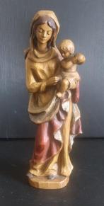Antieke houten beeld Maria en Jezus, Antiek en Kunst, Antiek | Religieuze voorwerpen, Ophalen of Verzenden