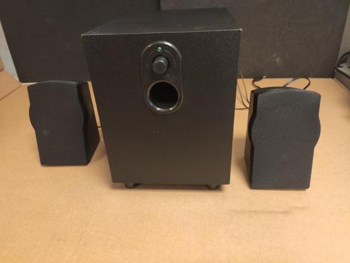 pc luidspreker speaker set met subwoofer, Computers en Software, Pc speakers, Gebruikt, Audiokanaal 2.1, Ophalen of Verzenden