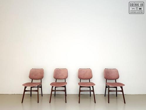 Vier vintage eetkamerstoelen - Louis van Teeffelen, Antiek en Kunst, Curiosa en Brocante, Ophalen