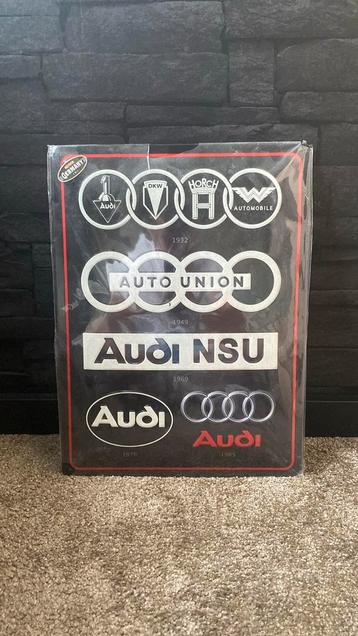 Metalen audi bord beschikbaar voor biedingen