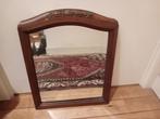 Miroir ancien bizoté avec cadre en bois, Rectangulaire, Moins de 50 cm, Enlèvement ou Envoi, Moins de 100 cm