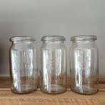 vintage inmaakpotten met deksel canning jars 2 liter H24 cm, Ophalen of Verzenden