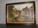 Groot olieverf schilderij op doek– R. Deleu -, Ophalen