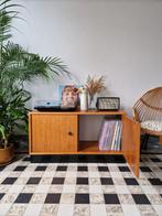 Vintage midcentury dressoir | platenspeler meubel | kast, 25 à 50 cm, Avec porte(s), Vintage midcentury, 100 à 150 cm
