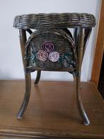 Rieten krukje hoogte 46cm, Ophalen, Zo goed als nieuw