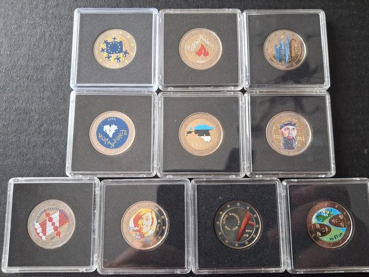10 gekleurde Euromunten van 2€ Nieuwe staat., Postzegels en Munten, Munten | Europa | Euromunten, Setje, 2 euro, Finland, Verzenden