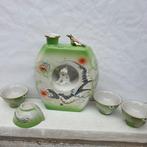 Vintage Kutani Sake Set Japans porselein handgeschilderd., Antiek en Kunst, Ophalen of Verzenden