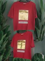 T-shirt rood goud Shine all day S, Kleding | Dames, Verzenden, Nieuw, Korte mouw, Maat 36 (S)