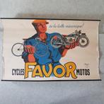 Affiche JP Bellenger1937, cycles Favor moto's, Ophalen of Verzenden