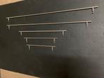 Handgreep deurgreep T-vorm geborsteld RVS, Doe-het-zelf en Bouw, Hang- en Sluitwerk, Ophalen, Zo goed als nieuw, Inox, Klink of Kruk